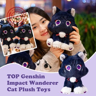 Top Genshin Impact Wanderer Cat ตุ๊กตาของเล่น การ์ตูนแมว ขนาดเล็ก R2T4