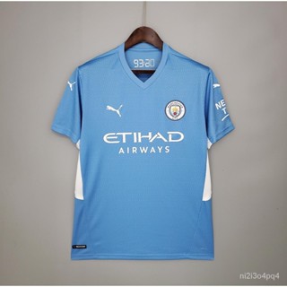 เสื้อกีฬาแขนสั้น ลายทีมชาติฟุตบอล city 21/22 Grade: AAA ไซซ์ S-3XL ชุดเหย้า สําหรับผู้ชาย