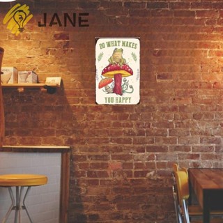 Jane โปสเตอร์โลหะอลูมิเนียม รูปกบ เห็ด 8×12 นิ้ว สไตล์วินเทจ สําหรับตกแต่งผนังห้องนอน