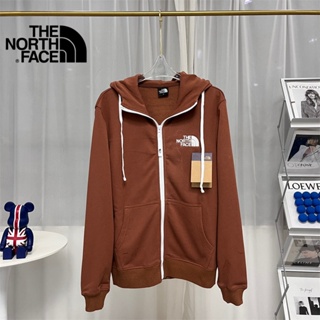 เสื้อแจ็กเก็ตคาร์ดิแกน ผ้าฝ้ายถัก 100% ปักลายโลโก้ The North Face 320 กรัม สําหรับผู้ชาย และผู้หญิง