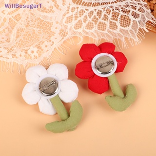 [WillBesugarT] กิ๊บติดผม ผ้าฝ้าย รูปดอกไม้ห้ากลีบน่ารัก ขนาดเล็ก แฮนด์เมด Diy อุปกรณ์เสริม สําหรับเสื้อผ้า [ใหม่]