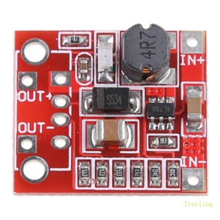 Treeling บอร์ดโมดูลพาวเวอร์ซัพพลายแปลงแรงดันไฟฟ้า DC-DC 3V เป็น 5V 1A สําหรับแบตเตอรี่ลิเธียมแห้ง