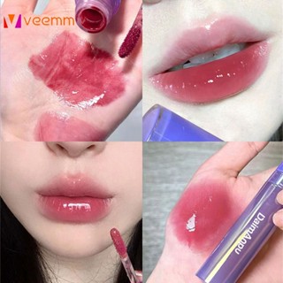 Daimanpu Water Light Mirror Lip Glaze Moisturizing Student Jelly Glass Lip Color ลิปสติก ลิปกลอส ลิปออยล์ veemm