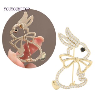 Youyo เข็มกลัดคริสตัลเพทาย รูปโบว์ ขนาดเล็ก ไฮเอนด์ สําหรับผู้หญิง