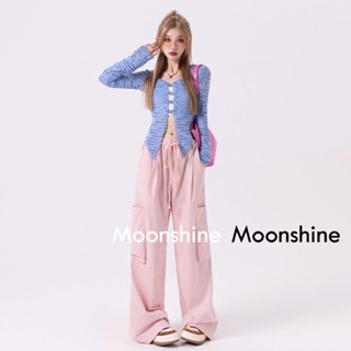 Moon  กางเกงขายาว คาร์โก้ กางเกง เชือกอเมริกันคลาสิค Cargo pants 2023 NEW 072913 สไตล์เกาหลี High quality สบาย fashion TN220182 36Z230909