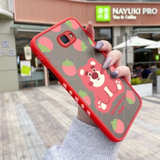 เคสโทรศัพท์มือถือ ซิลิโคนนิ่ม กันกระแทก ลายการ์ตูนหมีสตรอเบอร์รี่ สําหรับ Samsung J5 Prime J5 2015 J5008 J5009