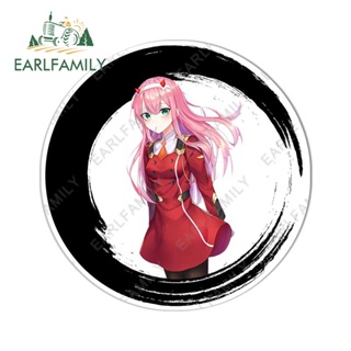 Earlfamily สติกเกอร์ไวนิล ลายกราฟฟิตี้ DARLING in the FRANXX Zero Two ขนาด 13 ซม. x 13 ซม. สําหรับติดตกแต่งหน้าต่างรถยนต์