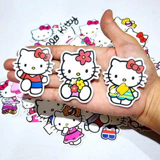 สติ๊กเกอร์ คิตตี้ Kitty (เต็มตัว) ติดแน่น กันน้ำ ติดกระเป๋าเดินทาง โน้ตบุ้ค (50 ชิ้น) sticker