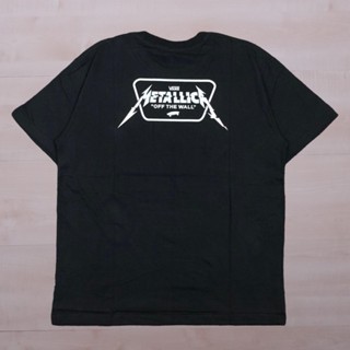 เสื้อยืดคอกลมเสื้อยืด ลาย VANS OFF THE WALL X METALLICA สีดําS-4XL