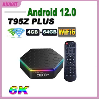 Ni T95z Plus กล่องรับสัญญาณทีวี Android 12 H618 6k 2.4g 5g Wifi6 บลูทูธ 5.0 H.265