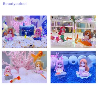 [Beautyoufeel] ฟิกเกอร์นางเงือกน้อยน่ารัก DIY สําหรับตกแต่งบ้าน ตู้ปลา