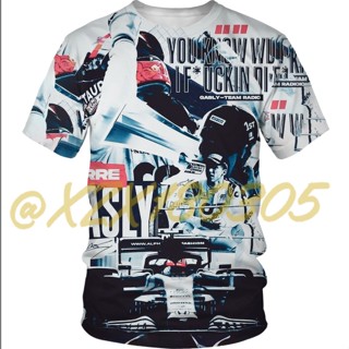 (ทั้งหมดในสต็อก Xzx180305) เสื้อยืด พิมพ์ลาย red bull f1 Racing 3D 21