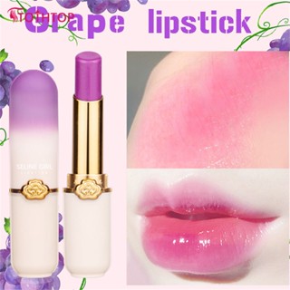 Seline Girl Makeup Grape Discoloration Jelly Lip Balm ลิปสติกให้ความชุ่มชื้นติดทน [TOP]