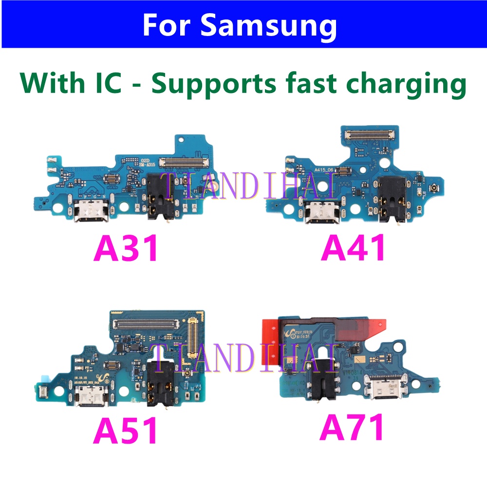 พอร์ตชาร์จ USB ปลั๊กเชื่อมต่อสายเคเบิลอ่อน สําหรับ Samsung Galaxy A31 A315F A41 A415 A51 A515F A71 A715F