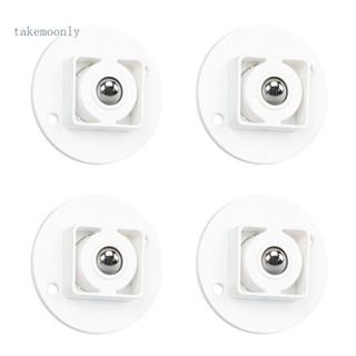 Tak 4 ชิ้น 360° ล้อหมุนได้ มีกาวในตัว ขนาดเล็ก สําหรับกล่องเก็บของ เฟอร์นิเจอร์