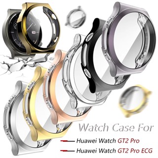 เคสนาฬิกาข้อมือ TPU พร้อมตัวป้องกันหน้าจอ อุปกรณ์เสริม สําหรับ Huawei Watch GT2 Pro GT 2 Pro ECG