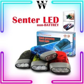 WM Senter Pompa Tangan Tanpa Baterai / Lampu Penerangan Darurat Untuk Emergency dan Hiking Praktis