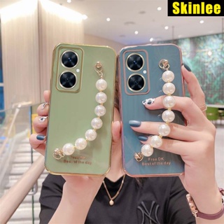 เคสโทรศัพท์มือถือ แบบนิ่ม ประดับมุก แวววาว พร้อมสายคล้องมือ สําหรับ VIVO Y27 Y36 4G 5G Y36 Y27