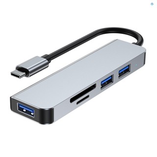 ฮับ USB C 2103T 5-in-1 Type C พร้อม USB 3.0 USB 2.0*2 SD TF การ์ดรีดเดอร์ หลายพอร์ต สําหรับแล็ปท็อป แท็บเล็ต สมาร์ทโฟน พร้อมพอร์ต Type C