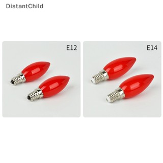 Dsth หลอดไฟ led E12 E14 สีแดง สําหรับตกแต่งบูชาพระพุทธรูป 1 ชิ้น