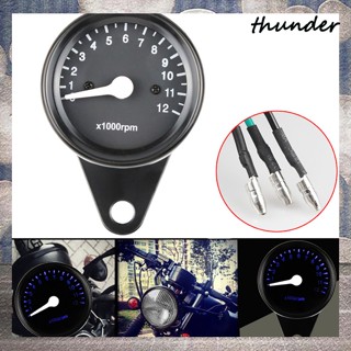 Thunder เครื่องวัดรอบเครื่องยนต์ดิจิทัล Lcd DC 12v ดัดแปลง สําหรับรถจักรยานยนต์