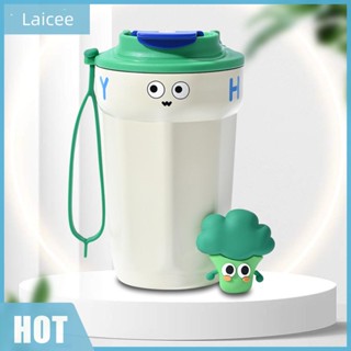 [Laicee.th] แก้วมักสุญญากาศ สเตนเลส ลายการ์ตูน ขนาด 450 มล. แบบพกพา สําหรับตั้งแคมป์