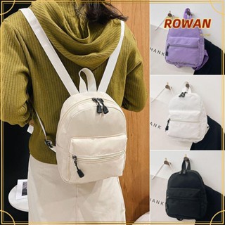 Rowans กระเป๋าเป้สะพายหลัง ผ้าไนล่อน ขนาดเล็ก ลําลอง สีขาว