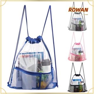 Rowans กระเป๋าเป้สะพายหลัง PVC แบบใส กันน้ํา พร้อมสายสะพายด้านหน้า สําหรับเล่นกีฬากลางแจ้ง