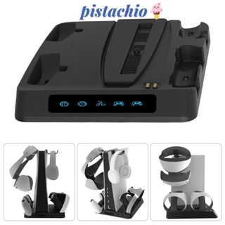 Pistachio อุปกรณ์เสริมที่ชาร์จจอยเกม VR พร้อมไฟแสดงสถานะ LED สําหรับ PS5 VR 2 Game Handle Holder for PS5 VR2