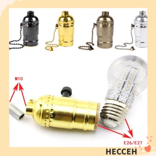 Hecceh ซ็อกเก็ตสกรูไฟ อลูมิเนียม E27 250V 4 A สีดํา สีเงิน สีทอง สําหรับตกแต่งโคมไฟ