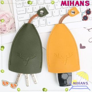 MIH เคสกุญแจรถยนต์ หนัง PU กันลื่น ทนทาน สีดํา 2 ชิ้น