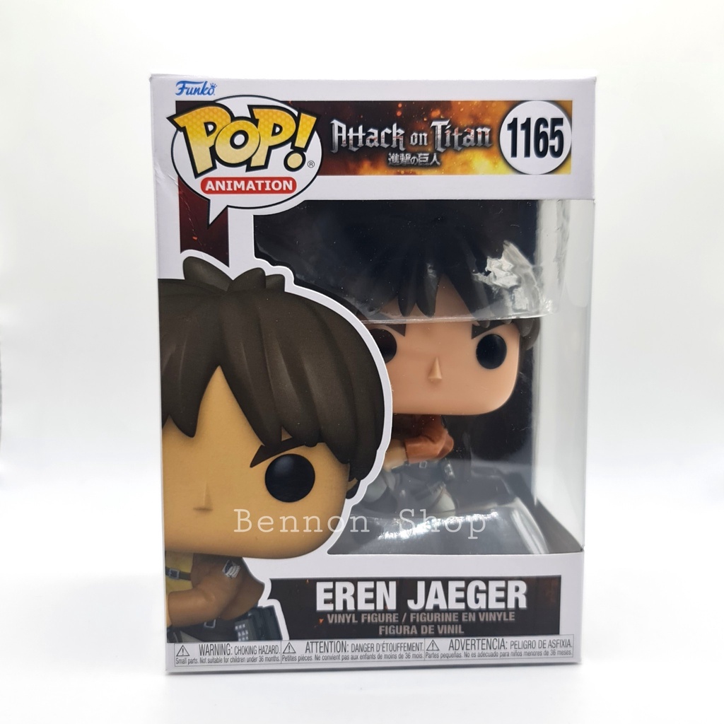 Funko POP Eren Yeager Attack on Titan 1165  เอเลน เยเกอร์ (กล่องมีตำหนิเล็กน้อย)