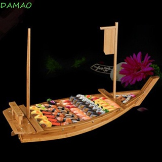 Damao ถาดไม้ไผ่ สําหรับใส่อาหารทะเล ซูชิ เรือ ซาชิมิ อาหารญี่ปุ่น เสิร์ฟอาหาร ขนมขบเคี้ยว ร้านอาหาร บ้าน