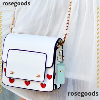 Rosegoods1 ปลอกหนังนิ่ม ใส่ลิปสติก ลิปบาล์ม พร้อมพวงกุญแจ แบบพกพา 1 ชิ้น