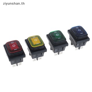 Ziyunshan สวิตช์โยกสลับ 30A 250V 6Pin กันน้ํา พร้อมไฟ LED 12V 220V สําหรับเรือ 1 ชิ้น