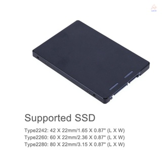 อะแดปเตอร์แปลง S103-1N M.2 NGFF เป็น SATA III 2.5 นิ้ว M.2 NGFF เป็น SATA SSD Enclosure สําหรับ 2242 2260 2280 มม. NGFF M.2 SSD สีดํา