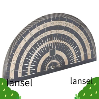 Lansel ไม้โปรแทรกเตอร์ สเตนเลส วัดมุม แม่นยํา สีดํา สําหรับวิศวกรรม สถาปัตยกรรม