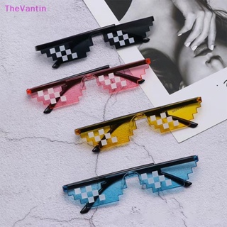 Thevantin ใหม่ แว่นตากันแดด โมเสค ลายหุ่นยนต์ แนวเรโทร สีดํา สําหรับงานปาร์ตี้วันเกิด