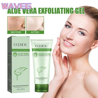 เวฟ Eelhoe Aloe Vera Facial Body Scrub Exfoliating Gel Whitening Skin Peeling Cream 50g