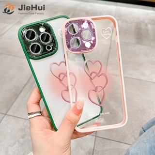 Jiehui เคสโทรศัพท์มือถือ ลายหัวใจ สามสาย แฟชั่น สําหรับ iPhone 14 13 12 11 Pro Max Plus ZY159