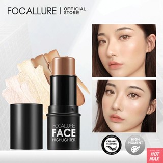 [COD] FOCALLURE 4 Colours Highlighter Contour Stick Soft Smooth Natural Shimmer Contour Bronzer Face Makeup [hotmax]