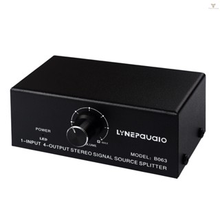 Fw LYNEPAUAIO B063 ตัวแยกสัญญาณเสียงสเตอริโอ เข้า 1 ออก 4 USB 5V สําหรับรถบังคับ