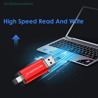 Seaf&gt; แฟลชไดรฟ์ OTG 128GB 64GB USB Type C ความเร็วสูง 64GB 128GB 2 in 1 Type-C OTG USB