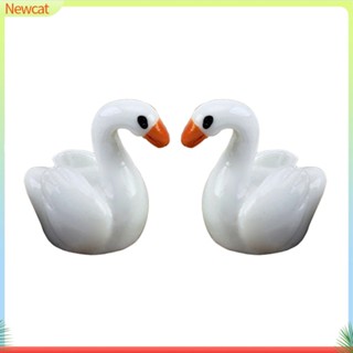 {Newcat} หงส์คู่รัก ขนาดเล็ก สําหรับตกแต่งสวน ภูมิทัศน์ 2 ชิ้น