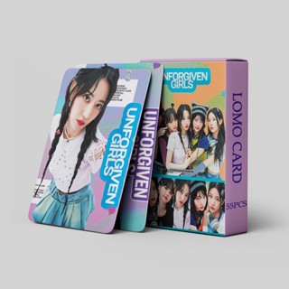 LE SSERAFIM Album UNFORGIVEN GIRLS Photocard ANTIFRAGILE FEARLESS SAKURA Lomo Card 55 ชิ้น / กล่อง