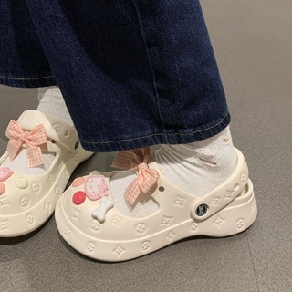 SELINE  รองเท้าแตะ รองเท้าแตะผู้หญิง crocs รองเท้าหัวโต รองเท้าผู้หญิง รองเท้าใส่ในบ้าน รองเท้าแตะผู้หญิงแฟชั่น Beautiful ทันสมัย พิเศษ สบาย B91H0BN 37Z230910