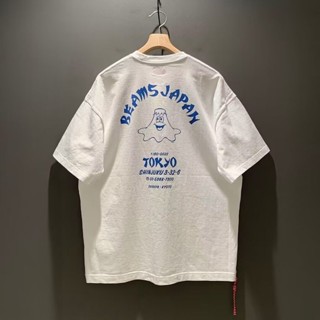 【พร้อมส่ง】BEAMS Japan เสื้อยืดคอกลม แขนสั้น พิมพ์ลายกราฟฟิติ สไตล์ญี่ปุ่น สําหรับผู้ชาย และผู้หญิง