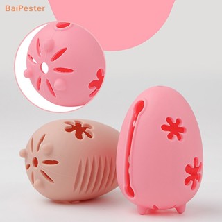 [BaiPester] 1 ชิ้น แบบพกพา ที่ใส่เครื่องปั่นแต่งหน้า ฟองน้ําความงาม กล่องเก็บ ซิลิโคนนิ่ม เครื่องสําอาง พัฟ ทําความสะอาด เคส แต่งหน้า เครื่องมือ