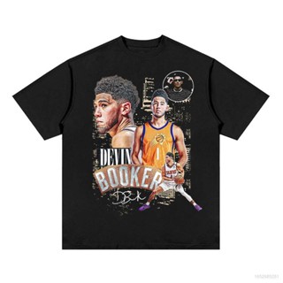 เสื้อยืดพิมพ์ลาย ราคาเสื้อยืดแขนสั้น คอกลม พิมพ์ลาย Jason NBA Suns Booker Fan สไตล์วินเทจ แนวสตรีท ใส่เทรนนิ่งS-3XL