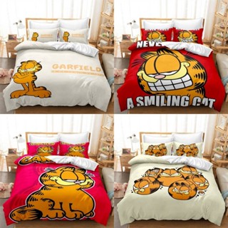 3in1 ชุดเครื่องนอน ผ้าปูที่นอน ปลอกหมอน ผ้าห่ม ลาย The Garfield Show 23